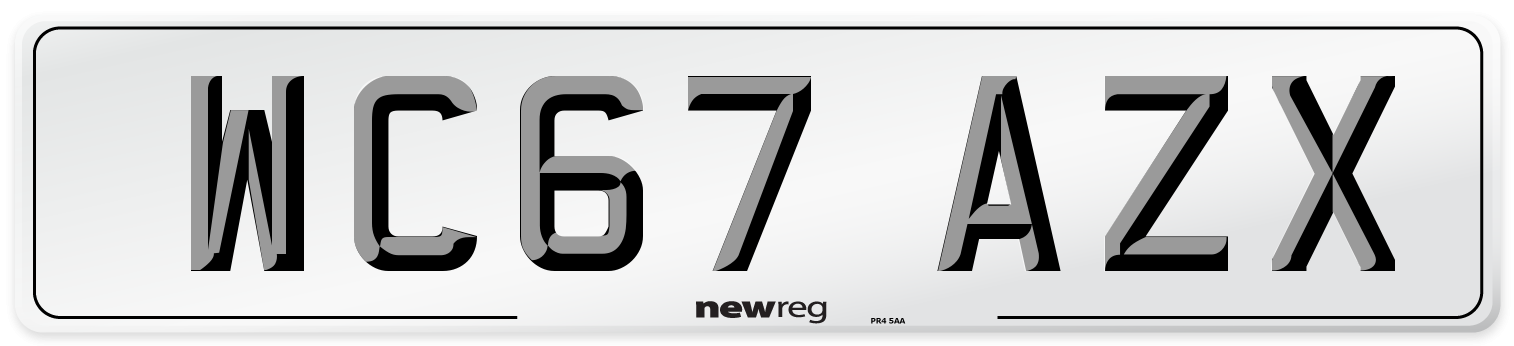 WC67 AZX Number Plate from New Reg